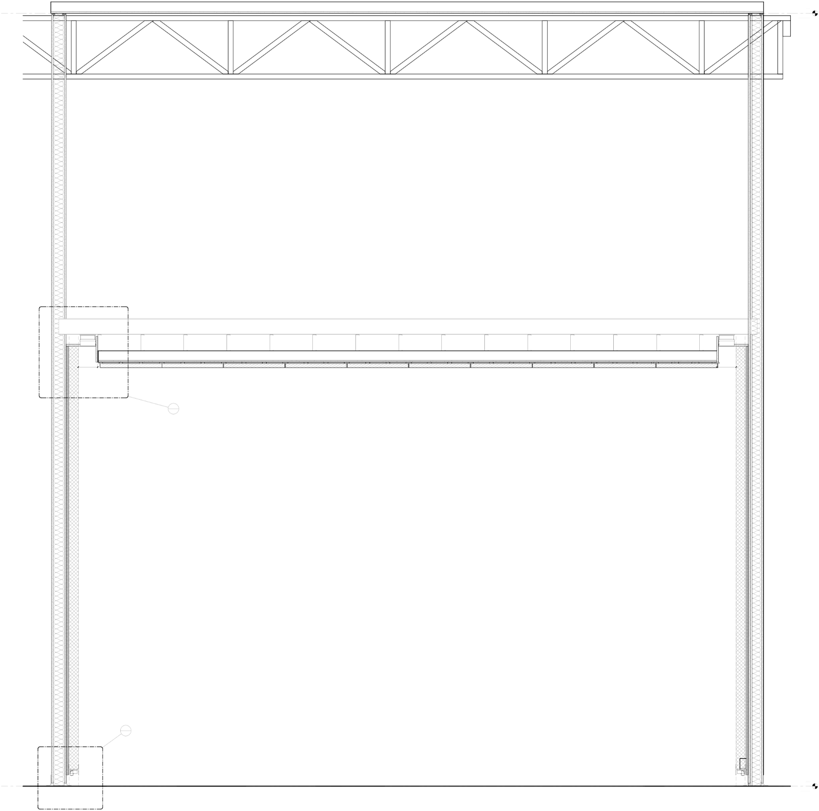 Enlarged corridor floor plan